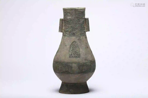 A Hu Formed Bronze Vase Song Dynasty