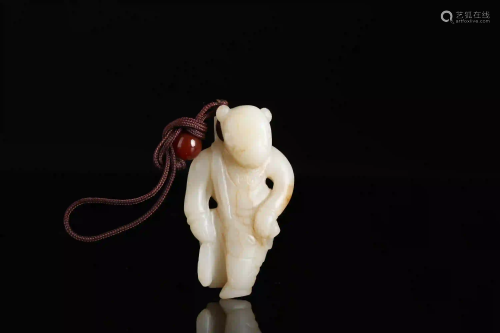 A Carved Child Figure Qing Dynasty