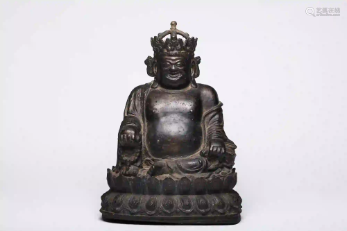 A Rare Crowned Maitreya Ming Dynasty