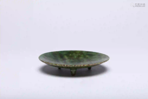 A Marbled Dish on Tropod Tang Dynasty