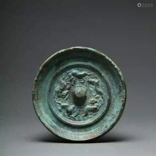 A Five Auspicious Beasts Bronze Mirror Tang Dynasty