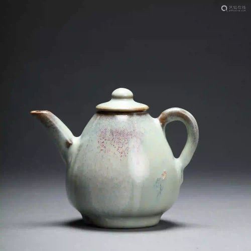 A Jun Teapot with Purple Splash Song Dynasty