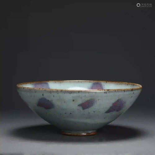 A Jun Large Bowl with Purple Spots Song Dynasty