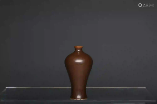 A Brown Glazed Meiping Vase Yongzheng Period