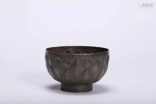 A Silver Lotus Formed Bowl Song Dynasty