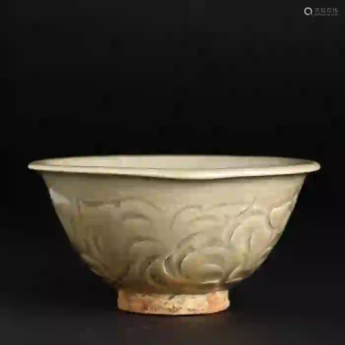 A Carved Yaozhou Celadon Bowl Northern Song Dynasty