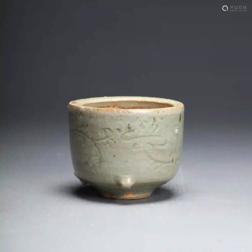 A Longquan Celadon Tripod Censer Yuan Dynasty