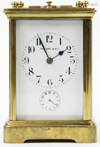 Tiffany & Co Brass Carriage Clock