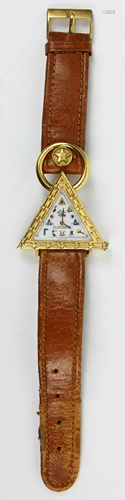 Swiss Masonic Triangular Wrist Watch