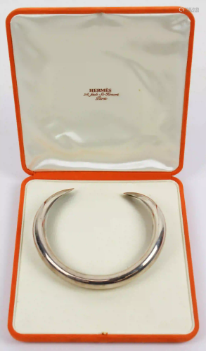 Hermes Sterling Cuff Necklace