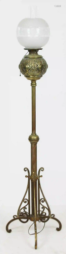 Victorian Gilt Brass Piano Lamp