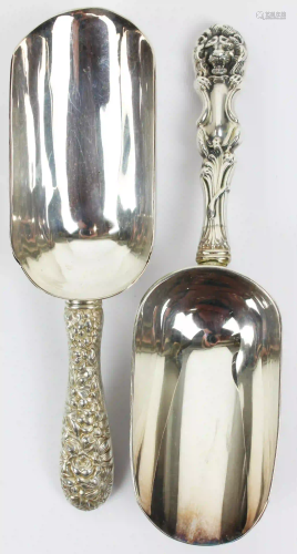 2 Sterling Silver Handled Ice Scoops