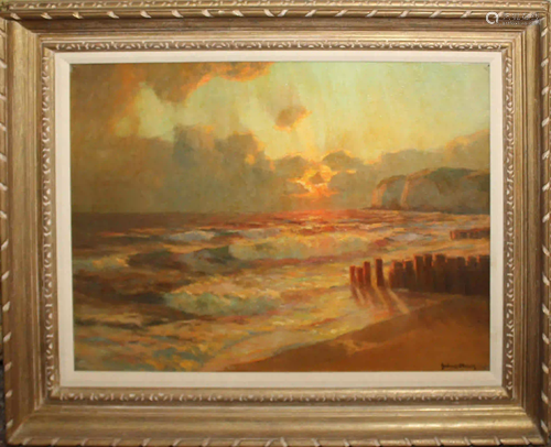 Julius Olsson (EN 1864-1942) Sunset Isle of Wight