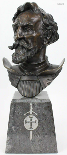 1979 Bronze Bust of Don Quixote