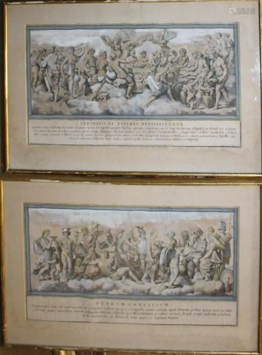 Pair of 1693 Engravings after Raphael Sanzio Di Urbino