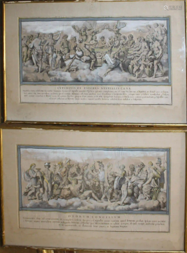 Pair of 1693 Engravings after Raphael Sanzio Di Urbino
