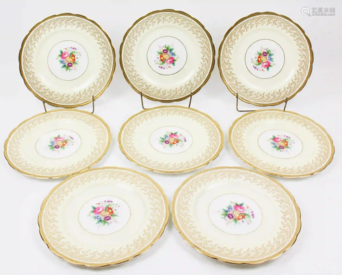 Royal Swansea Gilt Porcelain Dinner Plates