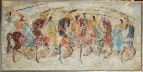 20th c North African School Equestrian Painting