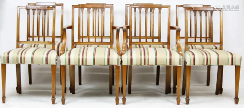 Set of 8 Hepplewhite Side Chairs