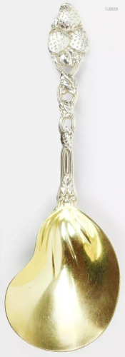 Tiffany and Co. Sterling Strawberry Serving Spoon
