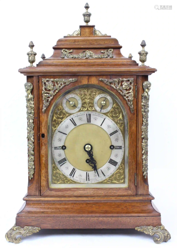 J W Benson English Triple Fusee Bracket Clock
