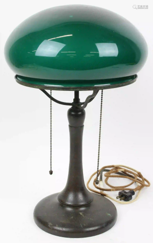Signed Handel Mushroom Shade Table Lamp