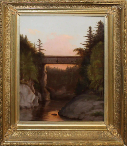 Charles Louis Heyde (VT 1822-1892) Winooski High Bridge
