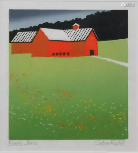 Sabra Field (VT 1935-) Barns, June
