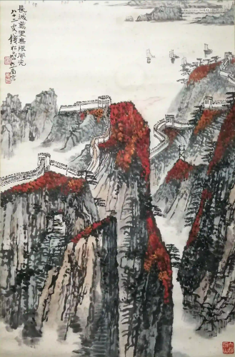 A Chinese Scroll Painting By Qian Songyan