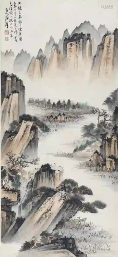 A Chinese Painting By Zhang Daqian On Paper Album