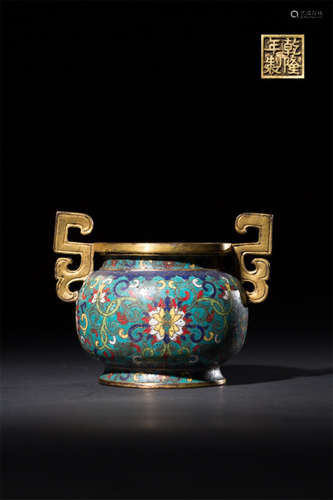 A Chinese Cloisonne Incense Burner