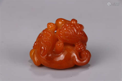 A Chinese Mellite Stone Decoration