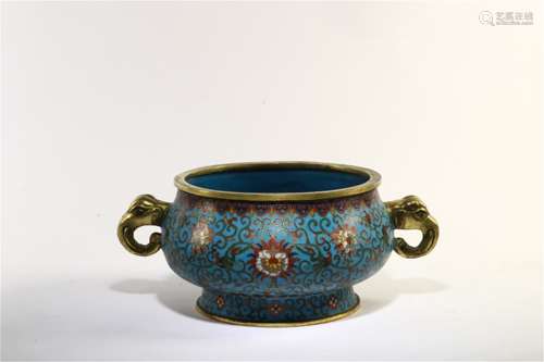 A Chinese Cloisonne Incense Burner