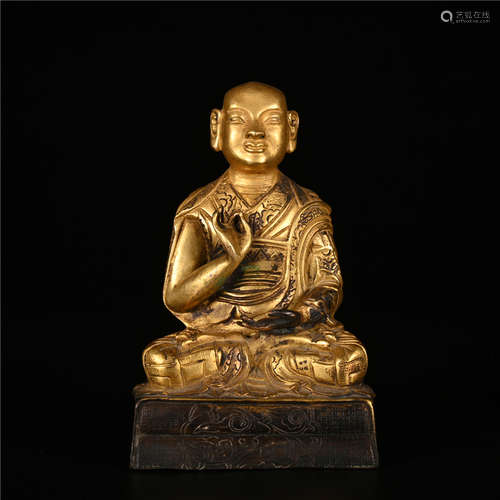 A Chinese Gilt Bronze Figure of Buddha