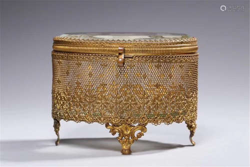 A Chinese Gilt Silver Box