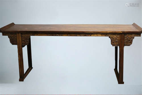 A Chinese Carved Hardwood Table