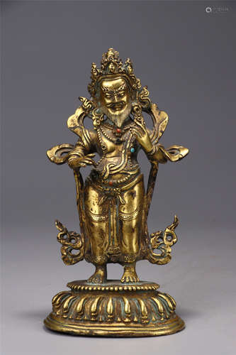 A Chinese Gilt Bronze Figure of Buddha