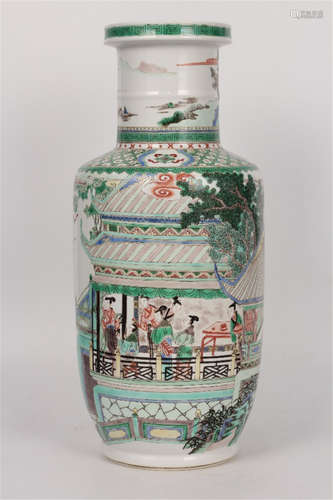 A Chinese Wu-Cai Glazed Porcelain Vase