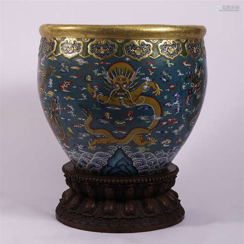 A Chinese Cloisonne Vat