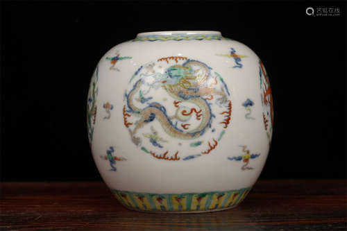 A Chinese Dou-Cai Porcelain Jar