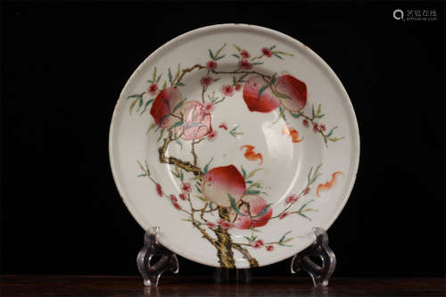 A Chinese Famille-Rose Porcelain Plate