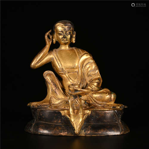 A Chinese Gilt Bronze Figure of Buddha