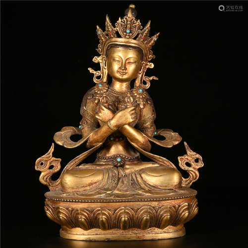 A Chinese Gilt Bronze Figure of Buddha