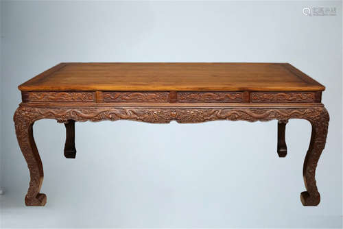 A Chinese Carved Hardwood Table