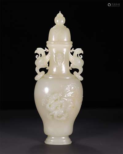 A Chinese Carved Jade Vase