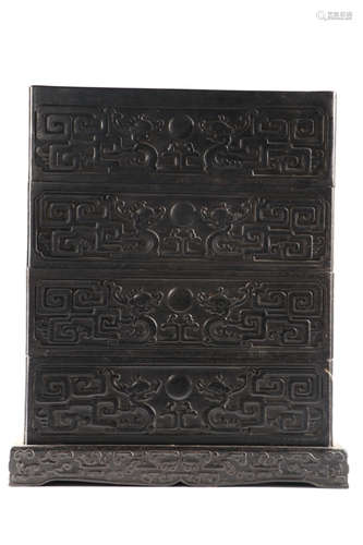 A Chinese Carved Hardwood Box