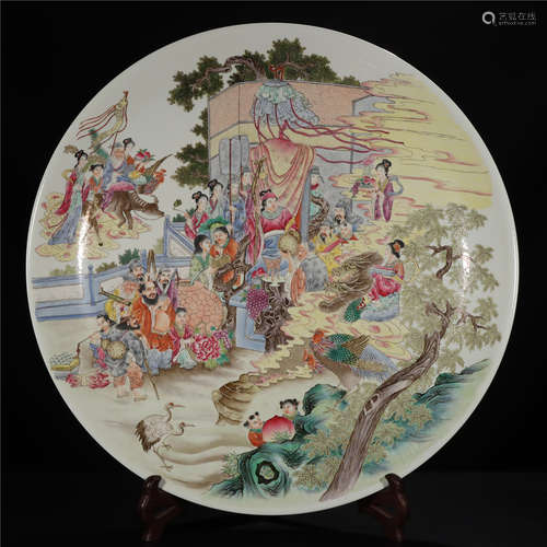 A Chinese Famille-Rose Porcelain Plate