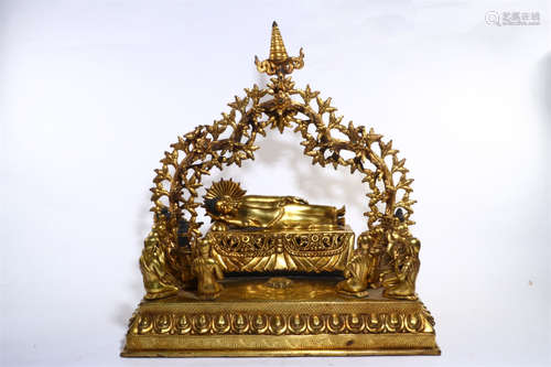 A Chinese Gilt Bronze Figure of Buddha