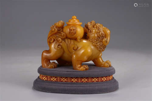 A Chinese Carved Stone Decoration