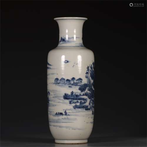 A Chinese Blue and White Porcelain Vase